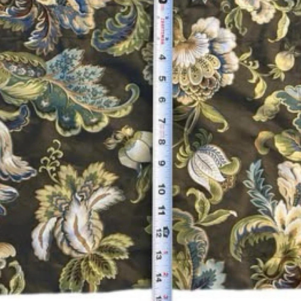 Green Floral Curtain Valance